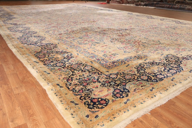 Vegetable Dye Antique Rug Hand-made Kirman Traditional Palace Size Carpet 13x25 gallery