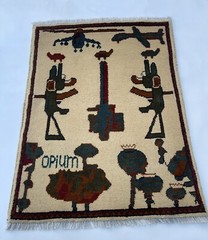80×60 cm Afghan War Rug War Rug Beautifully Made Merinos Rug Handicrafts #103