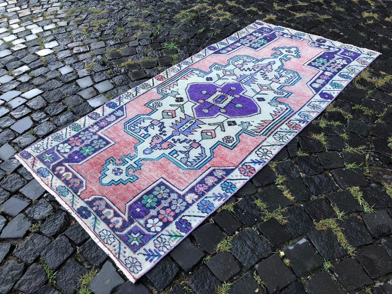 Turkish rug, Vintage rug, Handmade rug, Area rug, Wool rug, Carpet 3,1 x 6,5 ft gallery