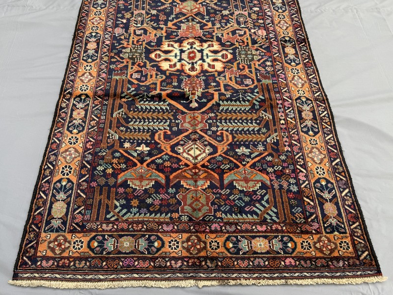 Antique Afghan Baluchi Area Rug 4x7 Blue Handmade Persian Style Oriental Carpet gallery