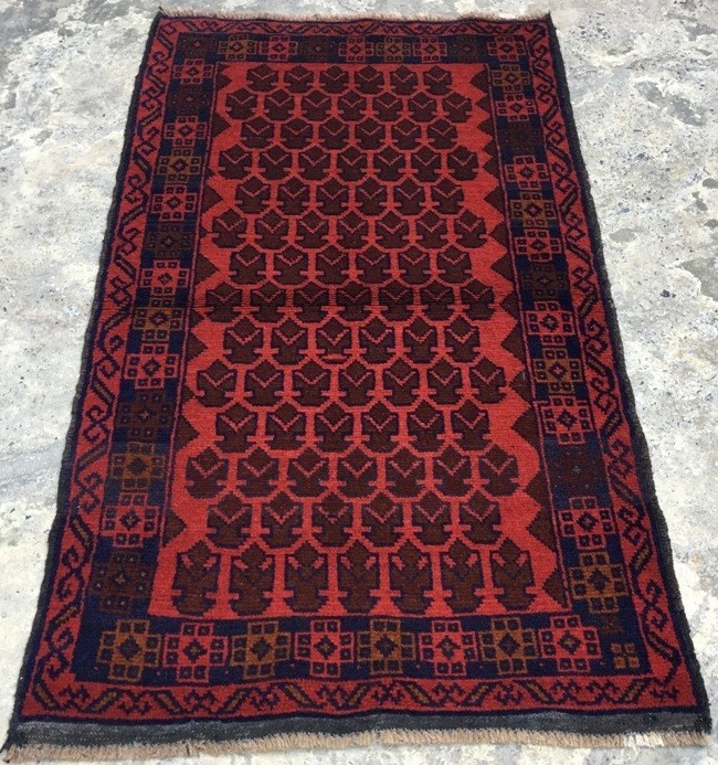 Vintage Afghan Taimani Rug Hand Knotted Bokhara Wool Area Rug 3x5 ft Free Ship gallery