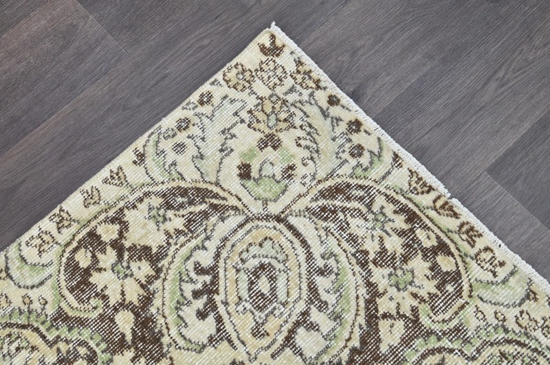 Oushak Turkish Vintage Rug 7x10 Kilim Rug Anatolian Handmade Boho Decor BEIGE gallery