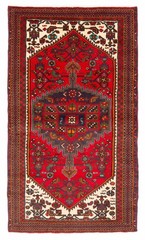Vintage Hand-Knotted Area Rug 3’11” x 7’0″ Traditional Wool Carpet