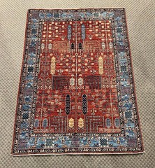 One of a Kind Hand Knotted Aryana Tribal Area Rug- Very fine knots-From Pakistan