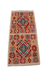 Original Hand Made Rustic Kilim / Afganistan Origin 113×52 CM (Galleriafarah1970
