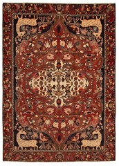 Vintage 6’7″ x 9’4″ Traditional Hand Knotted Vegetable Dye Wool Area Rug