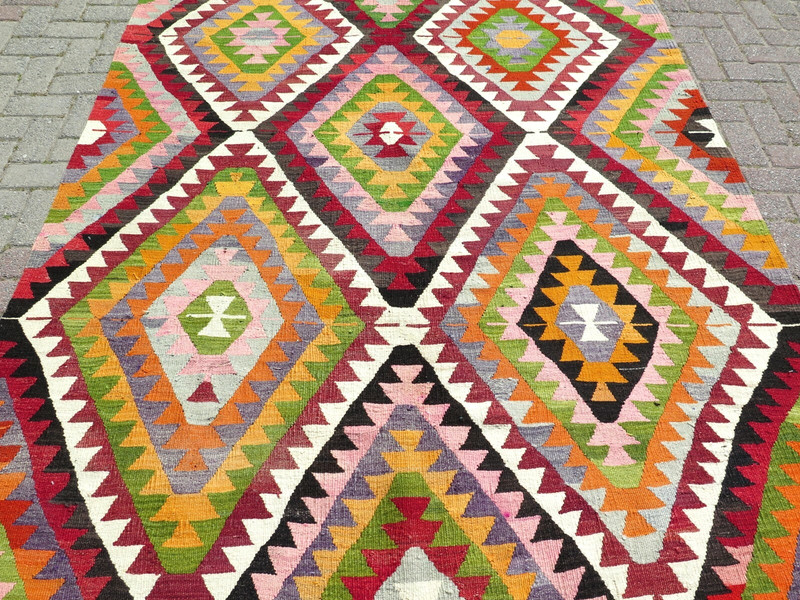 Anatolia Classic Kilim, Large Floor Carpet, Handmade Wool Rug, Teppich 72"X98" gallery