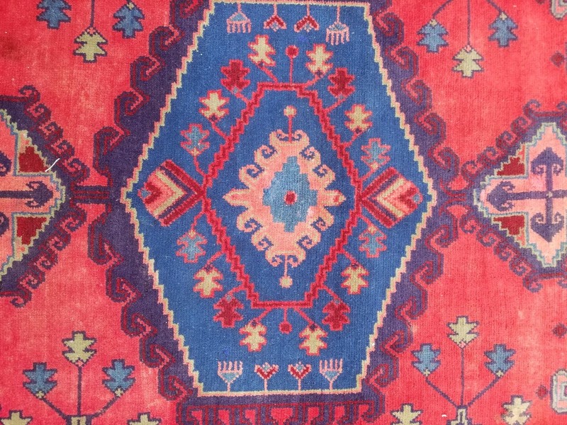 Vintage Traditional Handmade Caucasian Kazak Wool Multicolor Rug 206x146cm gallery