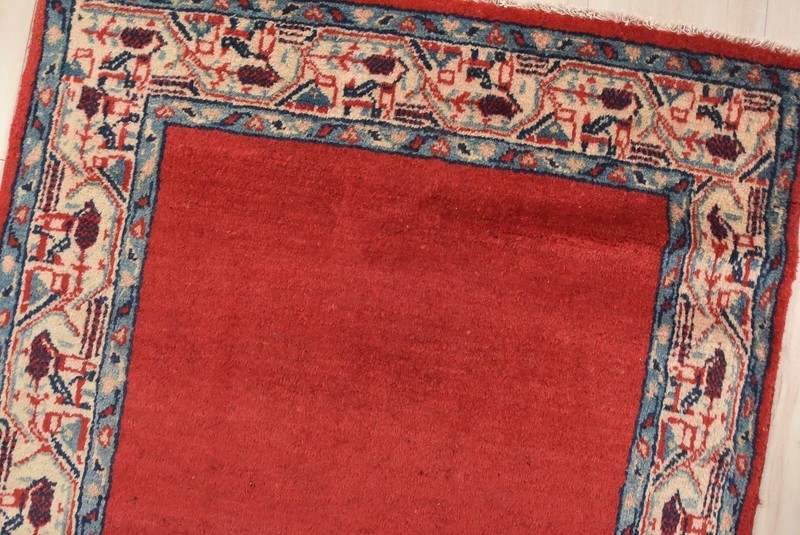 Vintage Oriental Runner 2’6” x 13’1” Red Wool Traditional Hand-Knotted Area Rug gallery