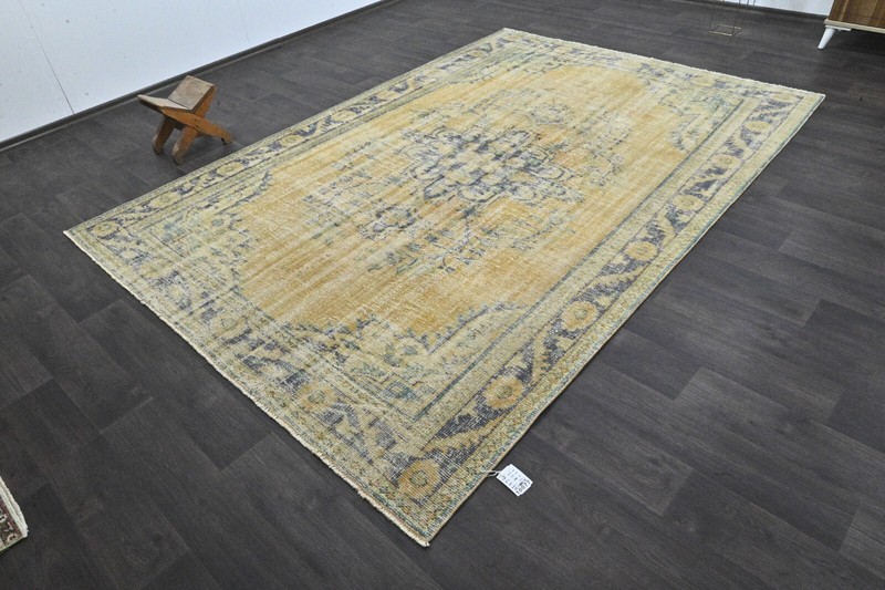 Oushak Turkish Vintage Rug 7x10 Kilim Rug Anatolian Handmade Boho Decor ORANGE gallery