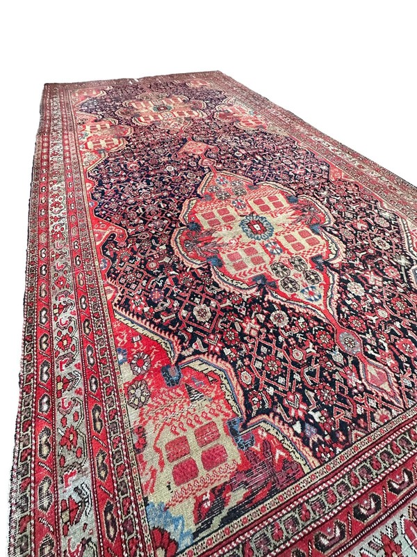 9x17 Antique Traditional Geometric Handmade Runner Rug 257cm x 511cm c.1880 gallery