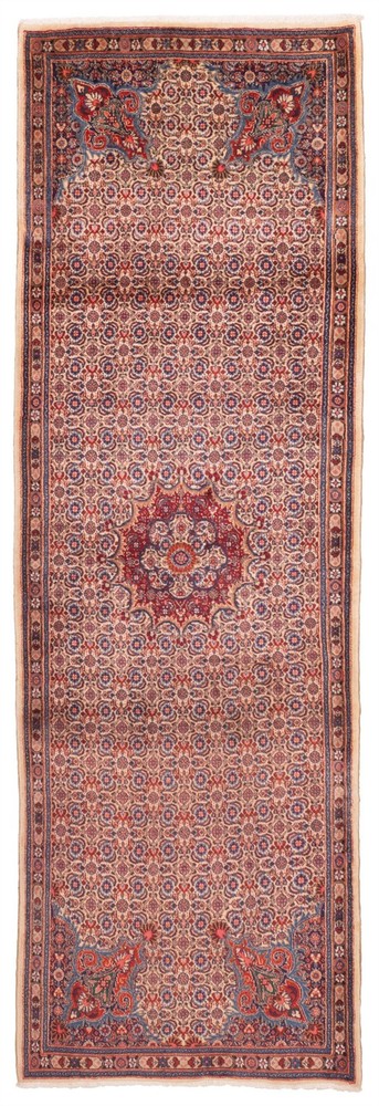 3'5" x 10'5" Vintage Hand-knotted Runner Rug Traditional Oriental Wool Carpet