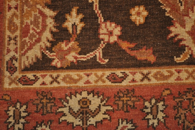 4x4 ft. FINE QUALITY Genuine handmade brown rug square hand-knotted Beige 4'x4' gallery