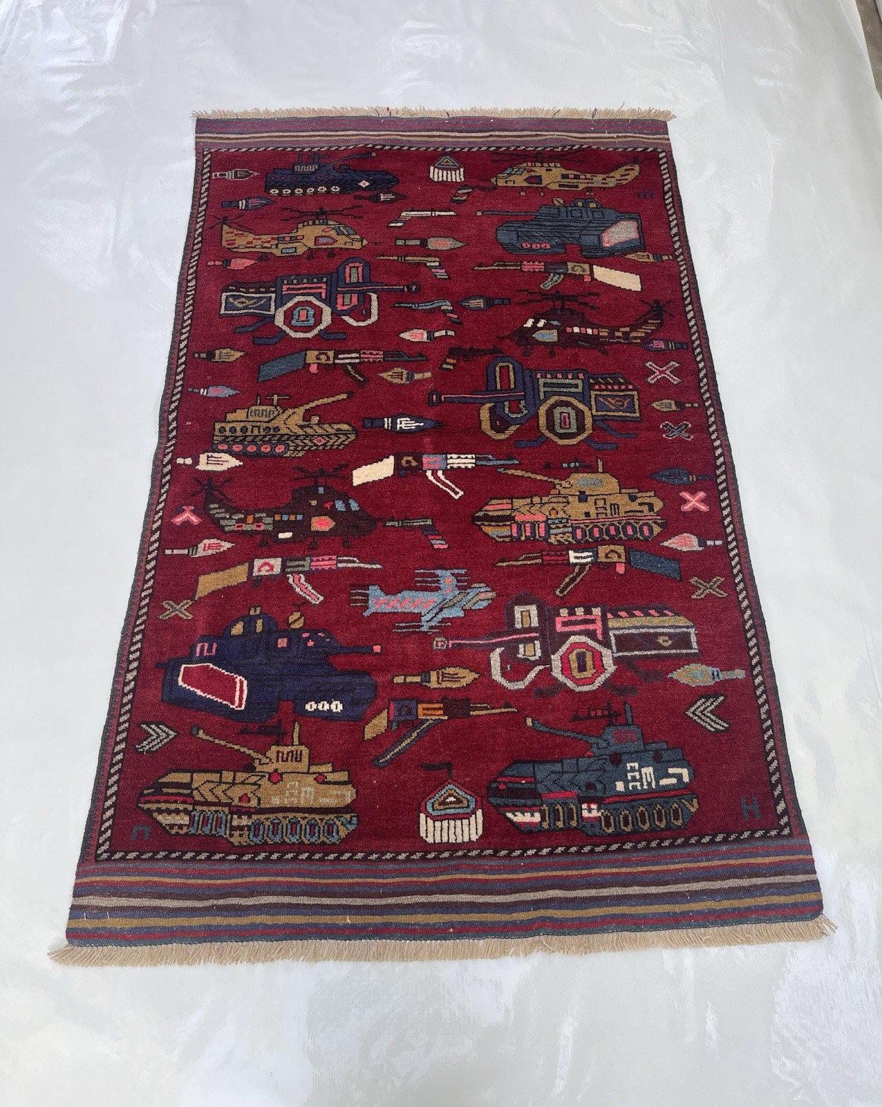 #759 Afghan War Rug Wool Rug Beautifully Made War Rug Thaimani Rug 195x124 cm gallery