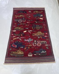#759 Afghan War Rug Wool Rug Beautifully Made War Rug Thaimani Rug 195×124 cm
