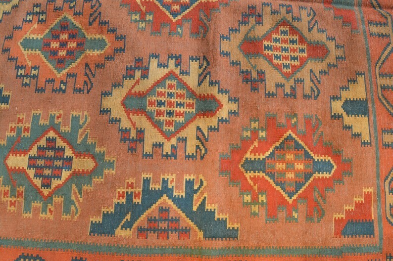 185 X 250 CM COLLECTOR ITEM Antique Shirvan Daghistani Group Fine Quality Kilim