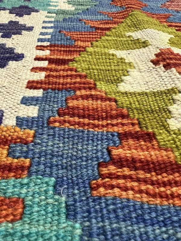 Vintage Kilim Traditional Hand Made Oriental Wool Kilim 4ft11inx3ft 160cmx104cm gallery
