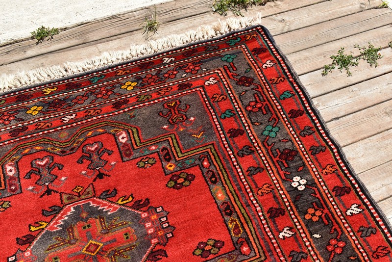 Caucasian Rug 58''x95'' Hand Knotted Vintage Primitive Gray 4x7 Rug 150x242cm gallery