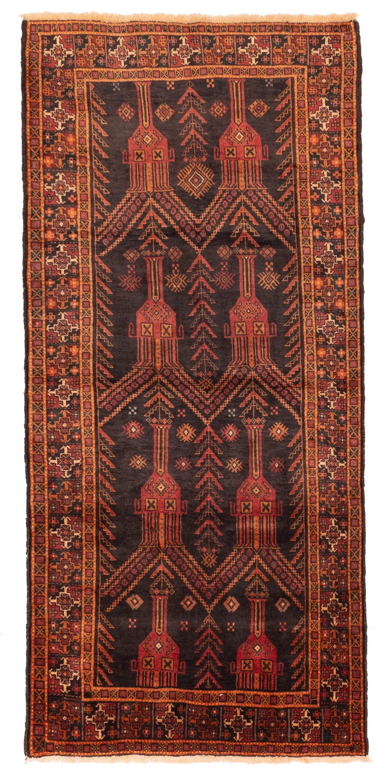 Vintage 4'0" x 8'7" Traditional Hand Knotted Vegetable Dye Wool Area Rug gallery