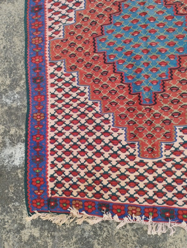 Vintage Handmade Turkish Bokhara Wool Red Oriental Rug 161x117 cm gallery