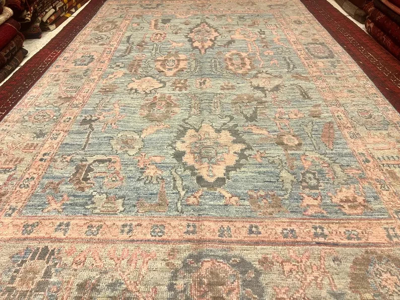 165 X 2705CM Stunning Natural Vegetable Dye Contemporary Oushak Turkoman Carpet gallery