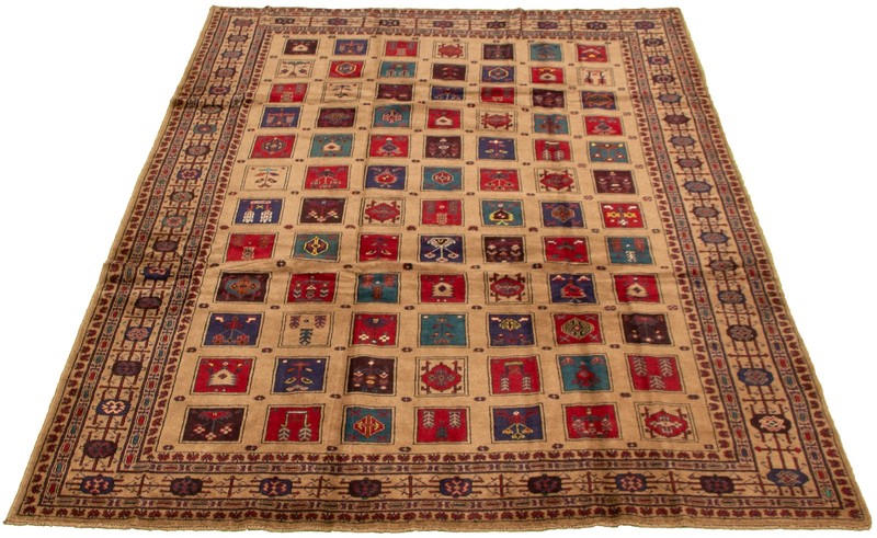 Vintage Geometric Area Rug 6'7" x 9'3" Traditional Hand-Knotted Wool Carpet gallery