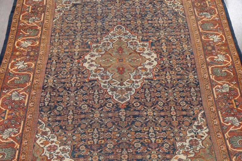 Pre-1900 Antique Mahal Hand-knotted Area Rug Vegetable Dye Oriental 9x12 Carpet gallery