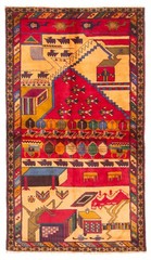 Vintage Hand-Knotted Area Rug 3’7″ x 6’5″ Traditional Oriental Wool Carpet