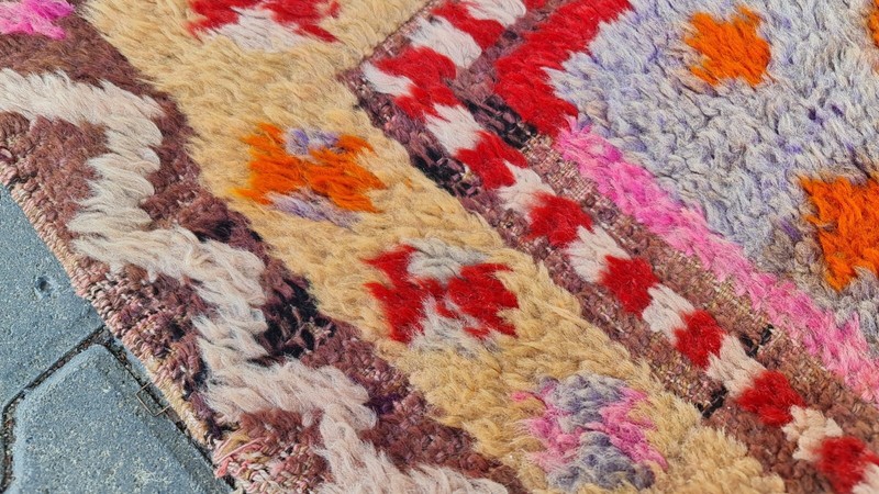 Antique Rug 4x5, 4x5 kilim rug, Geometric carpet, hand-woven rug, Rare items gallery