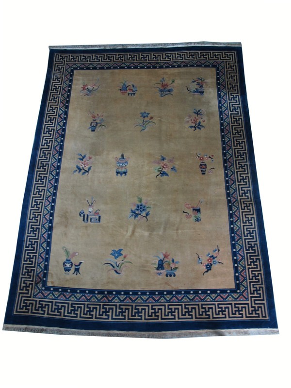 Vintage Chinese Art Deco Rugs: 12'5" x 9'2" gallery