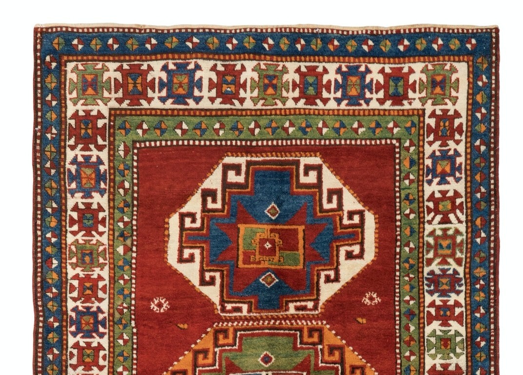5x6.6 Ft Antique Kazak Rug, South Caucasus, Ca 1890 Excellent Original Condition gallery