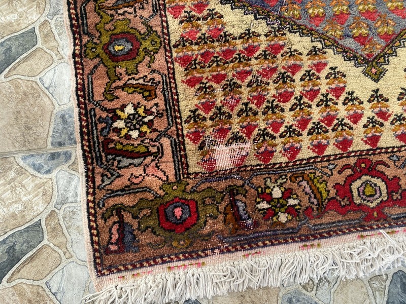 1960s Geometric Turkish Vintage Area Tribal Handmade Anatolian Rug 4.5x6.8 ft gallery