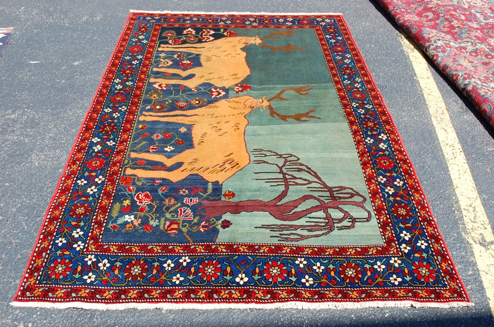 CIRCA 1920s ANTIQUE FINE CAUCASIAN GHARABAGH_KARABAKH RUG 4.10x7.8 HIGH KPSI gallery
