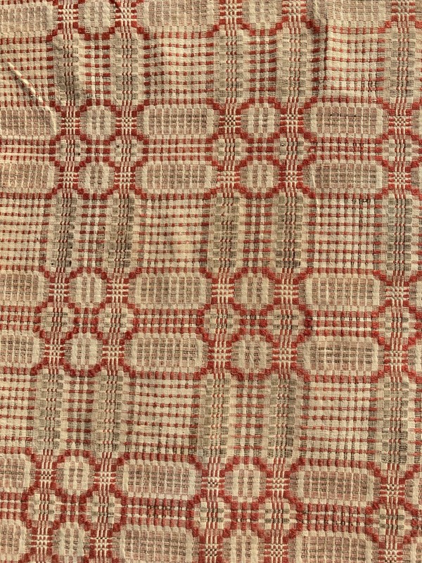 Vintage Handmade Turkish Geometric Wool Rust Red Kilim Rug 192x158 cm gallery