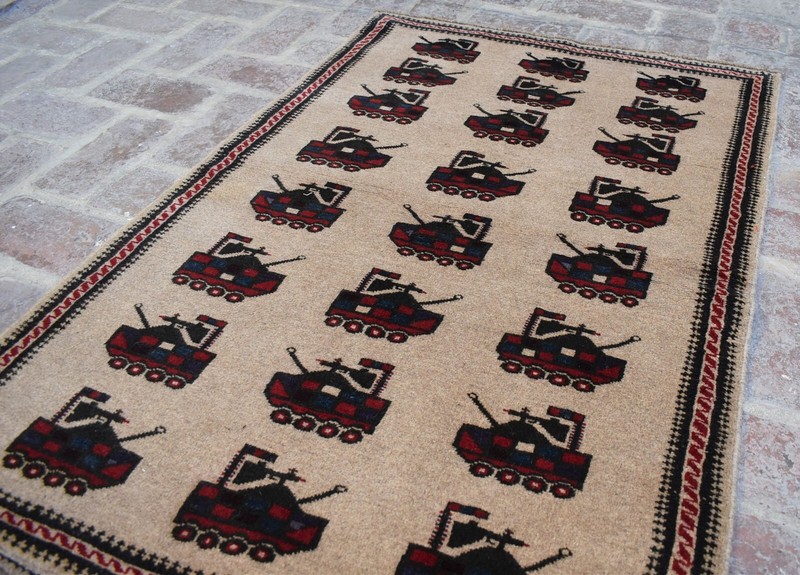 2'11 x 4'4 Handmade Vintage Afghan Tribal Baluchi Persian Wool Small War Rug 3x5 gallery