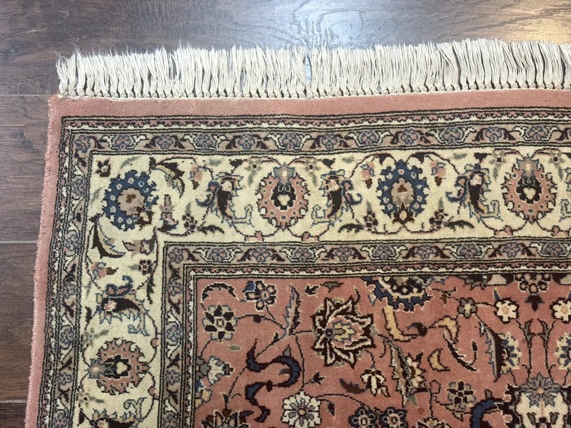 Pak Per'sian Rug 4x6 Pink and Cream Very Fine 225 KPSI Handmade Wool Carpet gallery