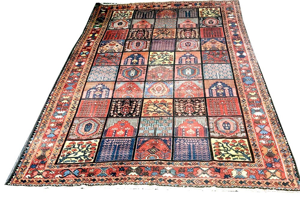 A Sensational Antique Gallery Size Panel pattern Bakhtiari Rug gallery