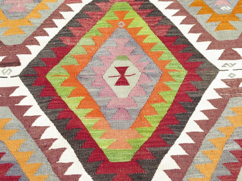 Turkish Kilim, Area Rugs Southwestern Hand woven Floor Rug Bohemian Rug 68"x111" gallery