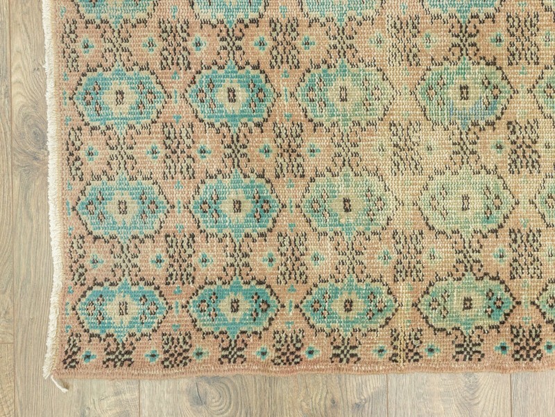 Long Hallway Runner Turkish Oushak Rug Soft Pastel – Vintage Handmade 3x11 ft gallery