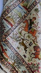 FASCINATING FINE 100% SILK GENUINE SIGNED TURKISH HEREKE RUG 12 X 12 , 900kpsi