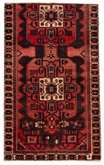 Vintage 4’8″ x 7’5″ Traditional Hand Knotted Vegetable Dye Wool Area Rug