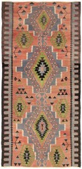 Vintage Hand Woven Area Rug 5’3″ x 10’10” Traditional Wool Oriental Carpet