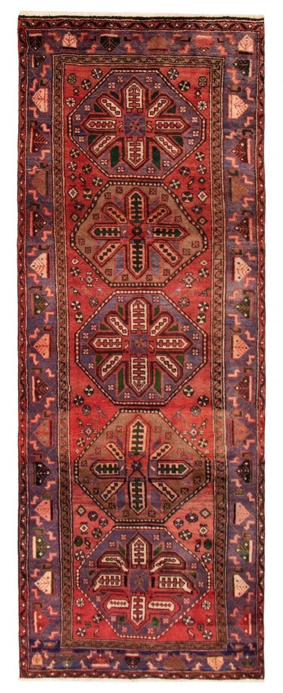 3'8" x 9'10" Vintage Hand-knotted Runner Rug Traditional Oriental Wool Carpet