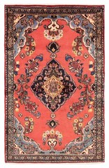Vintage Hand-Knotted Area Rug 3’9″ x 5’10” Traditional Oriental Wool Carpet