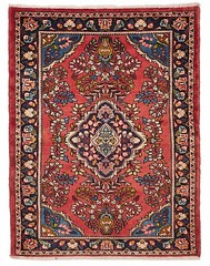 Vintage Hand-Knotted Area Rug 3’7″ x 4’11” Traditional Oriental Wool Carpet