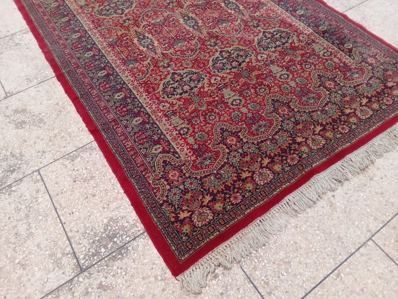 Traditional Vintage Red & Black Wool Handmade Oriental Rug 163 X 235 cm Carpet gallery