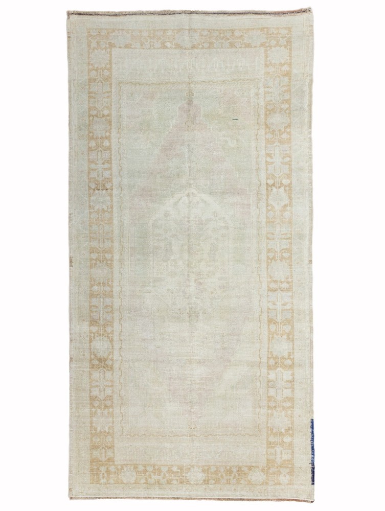 Muted Traditional Oushak Turkish Hand-knotted Oriental Large Runner 5x9 Carpet