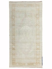 Muted Traditional Oushak Turkish Hand-knotted Oriental Large Runner 5×9 Carpet