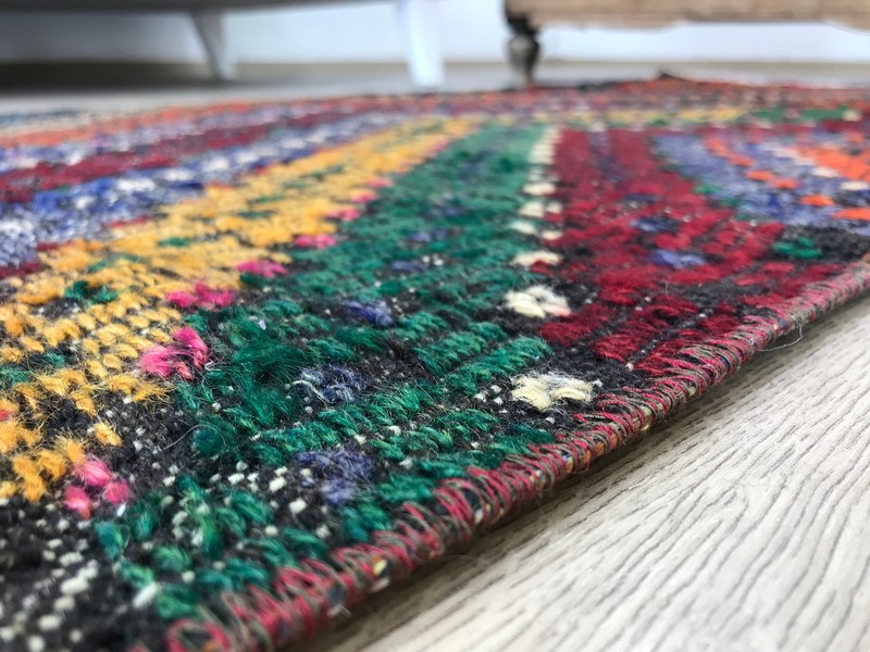 Kitchen rug, Hallway rug, Entry rug, Handmade rug, Vintage rug, Oushak rug gallery