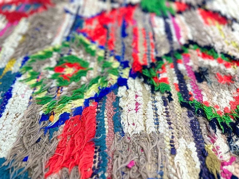 Vintage Moroccan Berber Runner Rug 2'5" x 9'8" Handmade Colorful Boho Geometric gallery